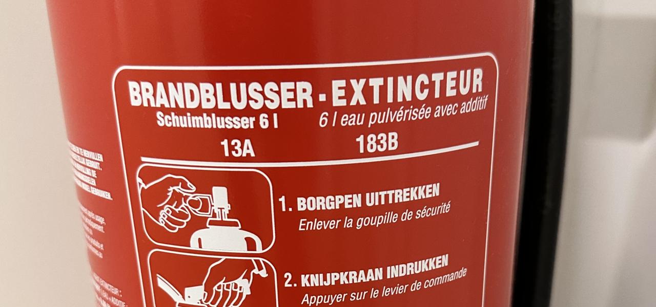 brandblusser niet geschikt