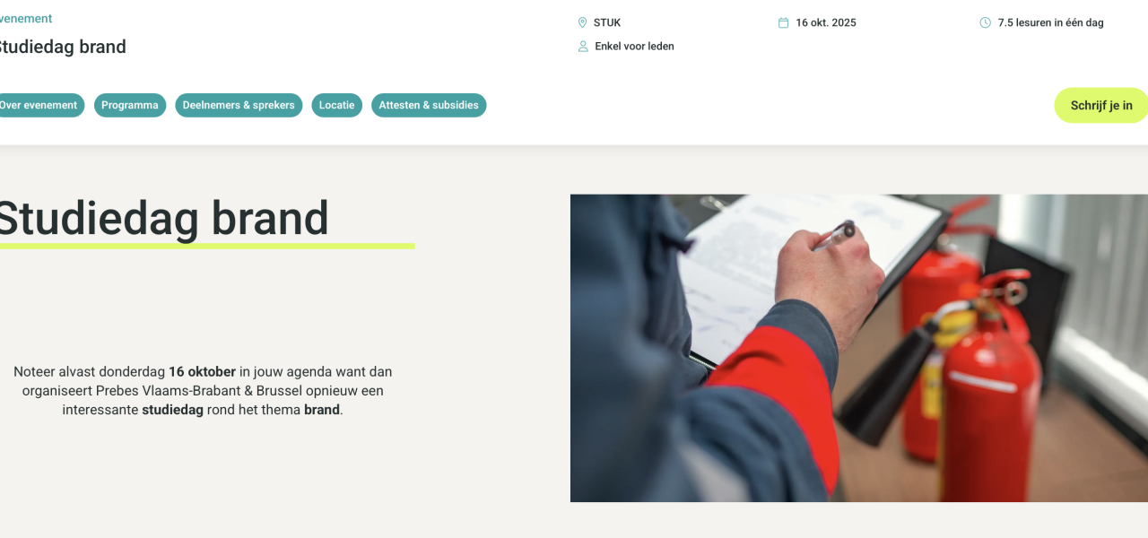 Prebes - studiedag brand