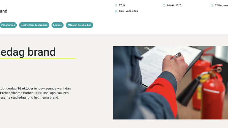 Prebes - studiedag brand